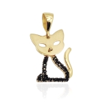 Złota zawieszka kotek próba 585 