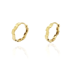 Złote kolczyki koła próba 585 