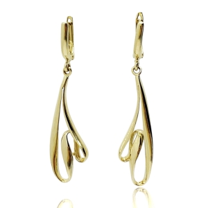 Złote kolczyki wiszące próba 585