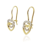 Złote kolczyki serca próba 585