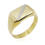 Złoty sygnet męski próba 585  