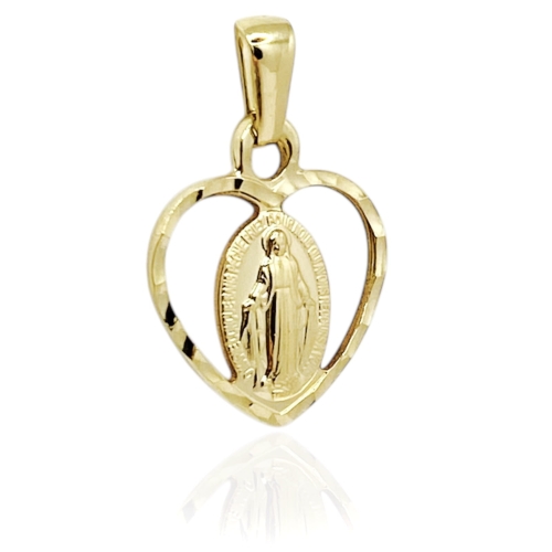 Medalik złoty 585 Matka Boska Niepokalana – elegancki