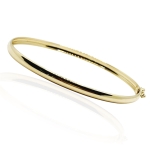 Złota bransoletka sztywna bangle 585  