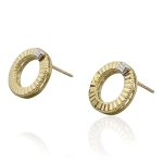 Złote kolczyki kółka próba 585   