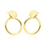 Złote kolczyki koła 585