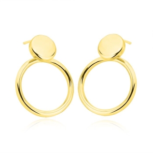 Złote kolczyki koła 585