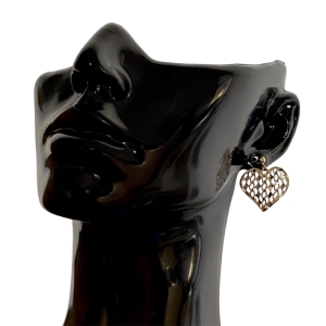 Złote kolczyki wiszące serca próba 585   