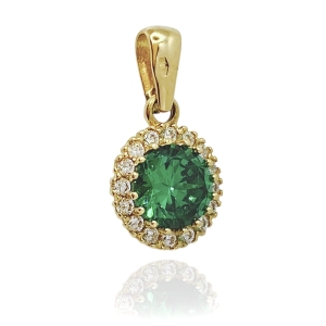 Złota zawieszka z cyrkoniami próba 585