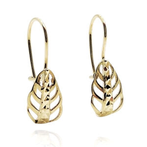 Złote kolczyki diamentowane próba 585 