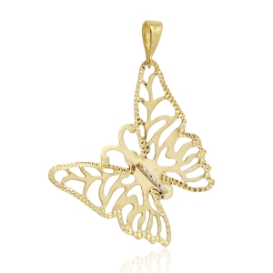 Złota zawieszka motyl ażurowy próba 585  