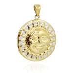 Złota zawieszka słońce próba 585