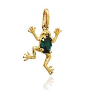 Złota zawieszka żaba próba 585  