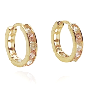 Złote kolczyki koła próba 585 