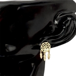 Złote kolczyki łapacze snów próba 585  