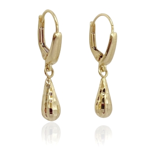 Złote kolczyki wiszące 585