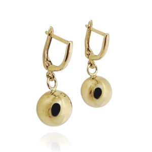 Złote kolczyki kulki próba 585  