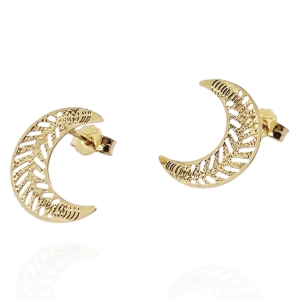 Złote kolczyki księżyce 585 