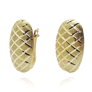 Złote kolczyki diamentowane próba 585  