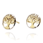 Złote kolczyki drzewko szczęścia 14k  