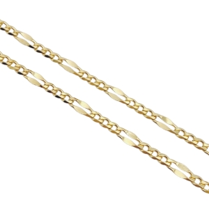 Złoty łańcuszek figaro usta próba 585 