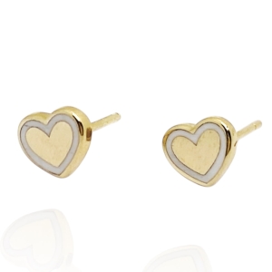 Złote kolczyki serca próba 585 