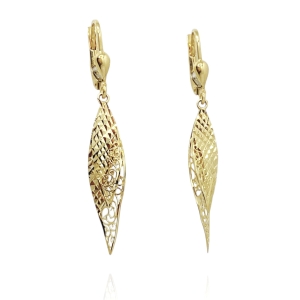 Złote kolczyki wiszące próba 585    