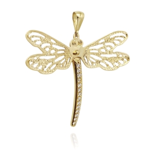 Złota zawieszka ważka próba 585  