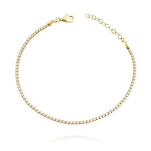 Złota bransoletka tenisowa próba 585 