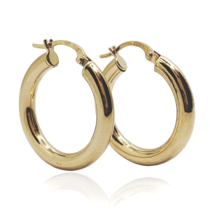 Złote kolczyki koła próba 585