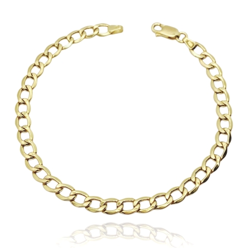 Złota bransoletka o splocie pancerki, wykonana z 14k złota. Idealnie sprawdzi się jako pomysł na prezent na każdą okazję. Elegancka, ponadczasowa dla każdej kobiety.