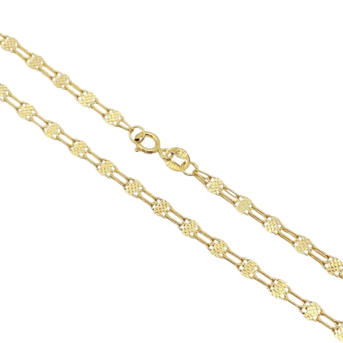 Złoty naszyjnik wykonany ze złota próby 585. Naszyjnik jest delikatnie diamentowany. Idealny na prezent na każdą okazję.