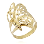 Złoty pierścionek szeroki próba 585