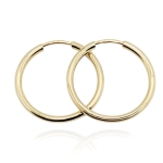 Złote kolczyki koła 585   