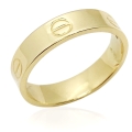 Złota obrączka, pierścionek próby 585, rozmiar 21.