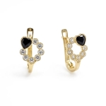Złote kolczyki z cyrkoniami 585 