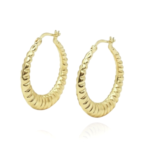 Złote kolczyki koła, próba 585.