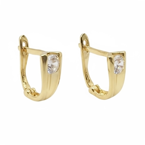 Złote kolczyki z cyrkoniami, próba 585.