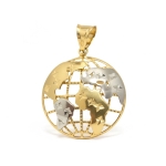 Złota zawieszka globus 585