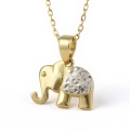 Złota zawieszka słoń próba 585.