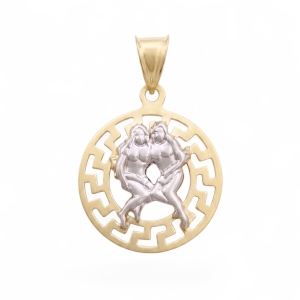 Złoty znak zodiaku bliźnięta 585