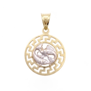 Złoty znak zodiaku ryby 585 