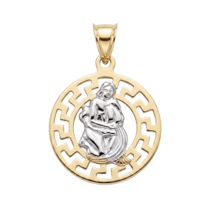 Złoty znak zodiaku Wodnik 585