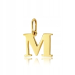 Złota literka M próba 585