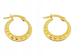 Złote kolczyki koła próba 585