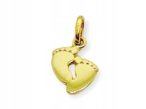 Złota zawieszka stópki próba 585