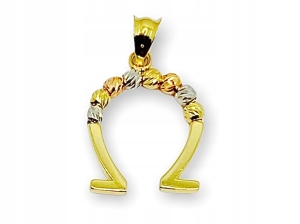 Złoty wisiorek podkowa próba 585