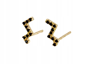 Złote kolczyki z cyrkoniami próba 585