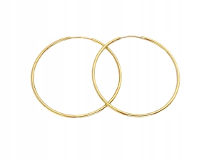 Złote kolczyki koła próba 585