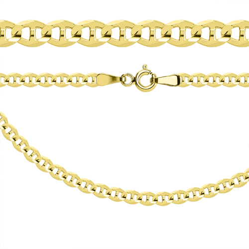Złoty łańcuszek próby 585, splot mariner/gucci. Długość łańcuszka 45 cm. Idealny na prezent na Komunię, Chrzest lub inną okazję.