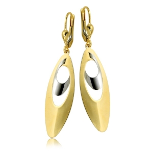 Złote kolczyki wiszące próba 585  